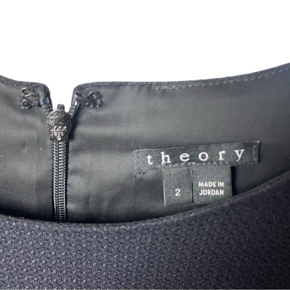 Theory Corti Mini Dress, Patch Pockets, Minimalist, Neutral, Capsule Cocktails 2 - Picture 5 of 8